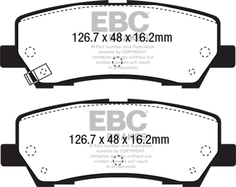 EBC Bluestuff Rear Brake Pads - Ford Mustang (Performance Package) 2015-2023, view 2