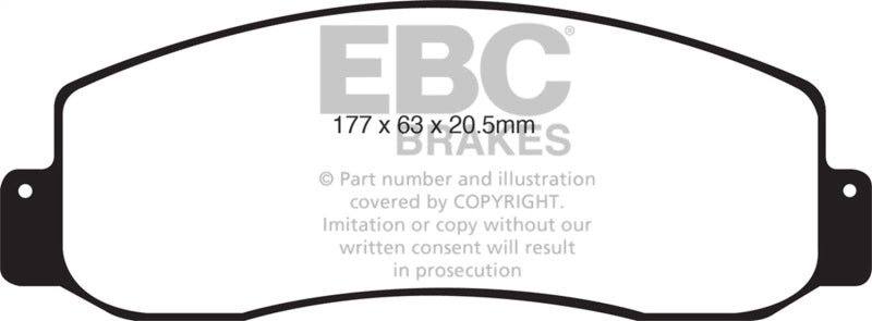 EBC Extra Duty Front Brake Pads - Ford F-350 Super Duty, F-250 Super Duty 2005-2011