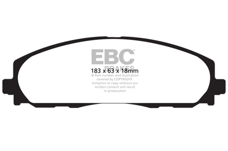 EBC Extra Duty Front Brake Pads - Jeep Wrangler, Gladiator, Chrysler Pacifica 2012-2024