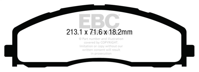 EBC Extra Duty Front Brake Pads - Ford F-250 Super Duty, F-350 Super Duty, F-450 Super Duty 2013-2022