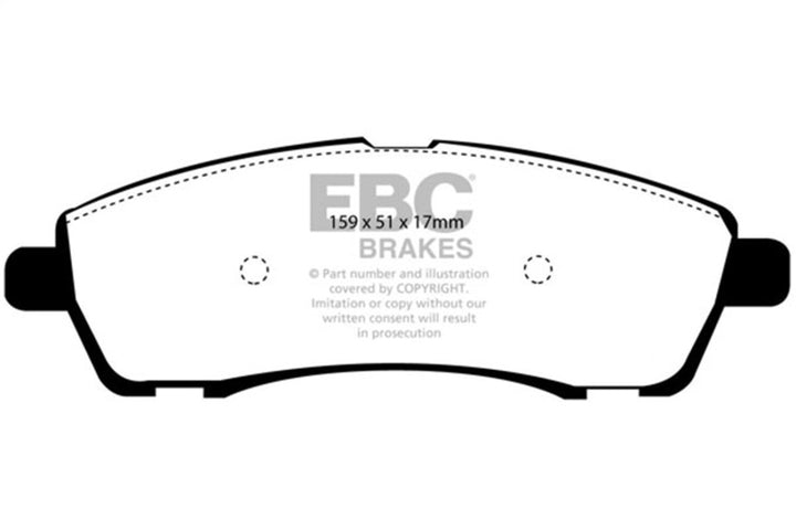 EBC Extra Duty Rear Brake Pads - Ford Excursion, F-250 Super Duty 1999-2005, view 2