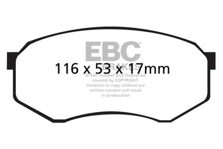 EBC Greenstuff 6000 Front Brake Pads - Toyota Tacoma, Pickup 1992-2004