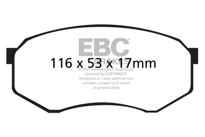 EBC Greenstuff 6000 Front Brake Pads - Toyota Tacoma, Pickup 1992-2004