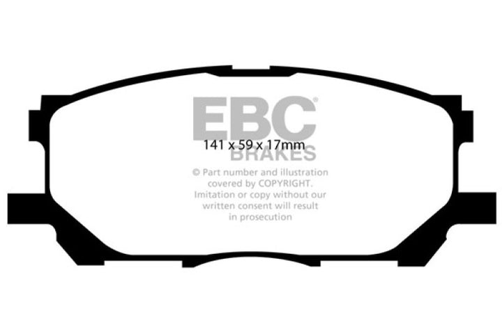 EBC Greenstuff 6000 Front Brake Pads - Toyota Highlander, Lexus RX330, RX350 2004-2009