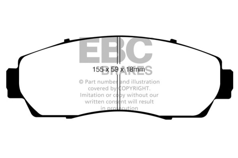 EBC Greenstuff 6000 Front Brake Pads - Honda CR-V, Odyssey, Passport 2005-2023