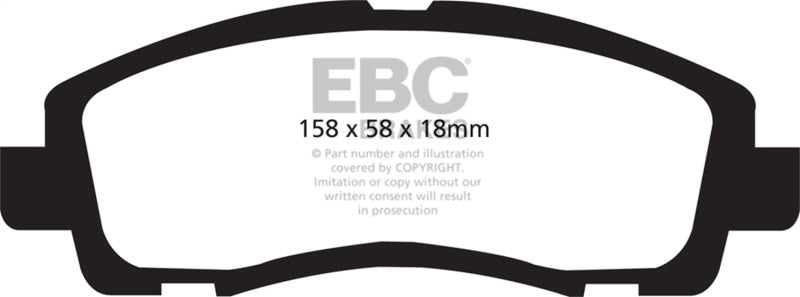 EBC Greenstuff 6000 Front Brake Pads - Honda Ridgeline 2006-2014, view 3