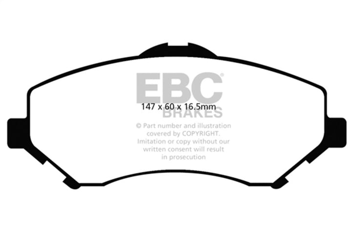 EBC Greenstuff 6000 Front Brake Pads - Jeep Wrangler, Dodge Grand Caravan, Journey 2007-2023