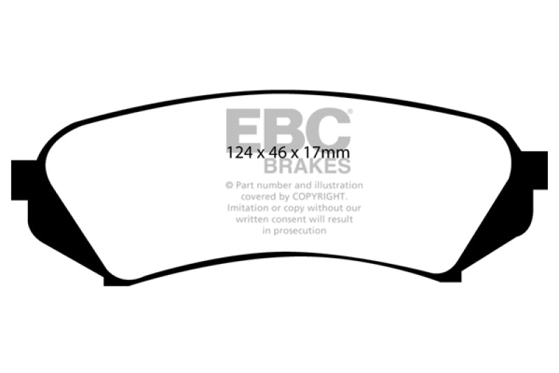 EBC Greenstuff 6000 Rear Brake Pads - Lexus LX470, Toyota Land Cruiser 1998-2007