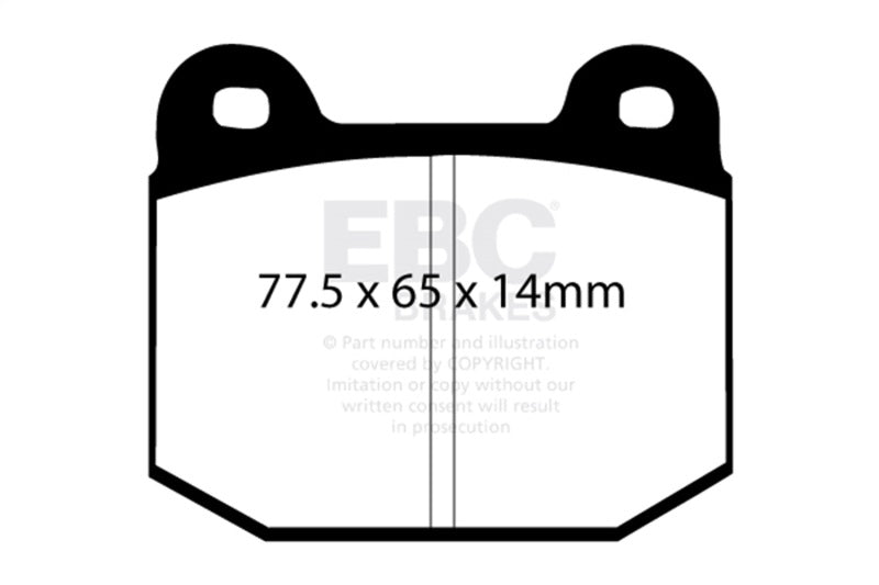 EBC Redstuff Front Brake Pads - Lotus Elise, Exige, Tesla Roadster 2005-2011