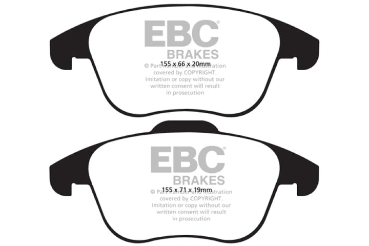 EBC Redstuff Front Brake Pads - Volkswagen Passat, Tiguan, Audi Q3 2009-2022