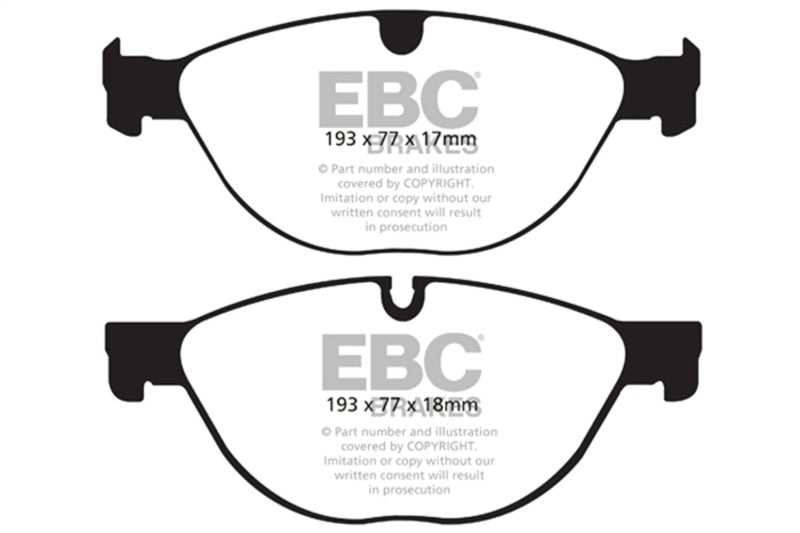 EBC Redstuff Front Brake Pads - Jaguar XJ, XF, XKR 2009-2019
