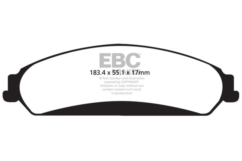 EBC Redstuff Front Brake Pads - Dodge Challenger, Charger, Chrysler 300 2011-2023