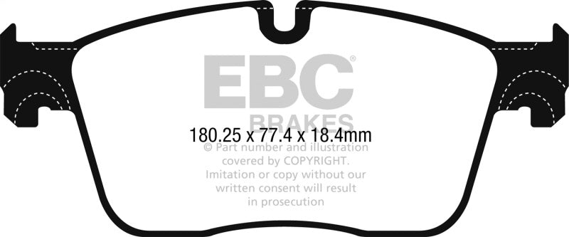 EBC Redstuff Front Brake Pads - Jaguar XF, F-Pace, XE 2015-2023