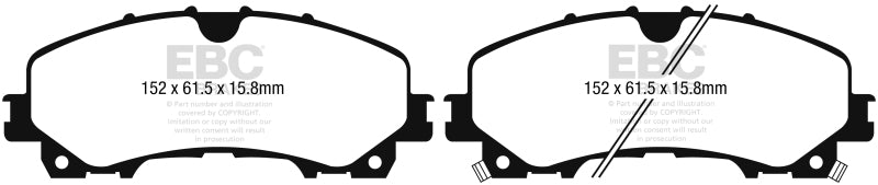 EBC Redstuff Front Brake Pads - Infiniti Q50, QX50, Q60 2014-2023