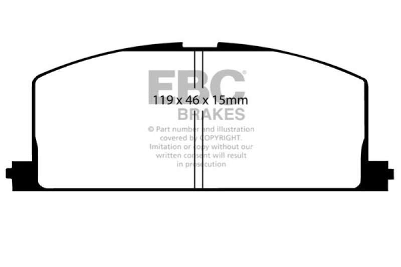 EBC Redstuff Front Brake Pads - Toyota Corolla, Tercel, Celica 1983-1998