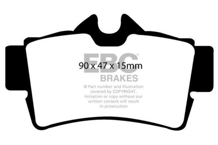 EBC Redstuff Rear Brake Pads - Ford Mustang 4.6 Cobra 1994-2004, view 2