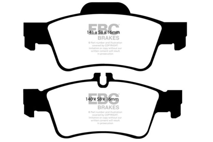 EBC Redstuff Rear Brake Pads - Mercedes-Benz E320, E350, E400 2003-2018