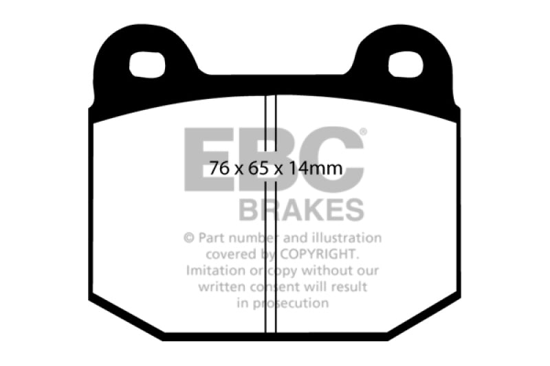EBC Redstuff Rear Brake Pads - Subaru Impreza, BRZ, Nissan 350Z 2003-2022, view 2