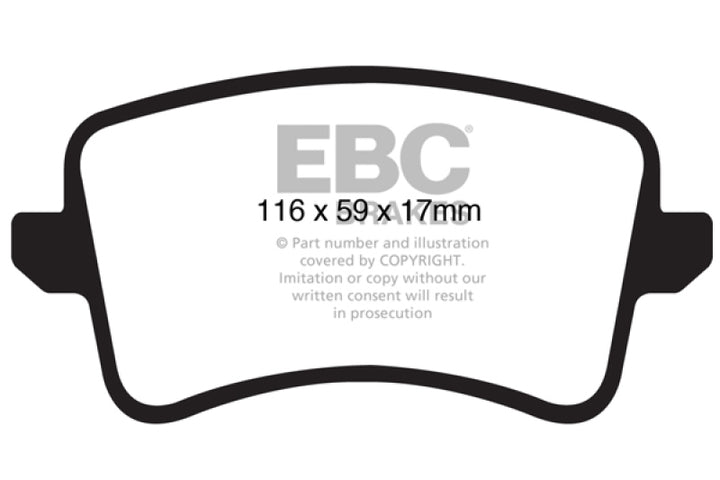 EBC Redstuff Rear Brake Pads - Audi Q5, A4 Quattro, A5 Quattro 2008-2018