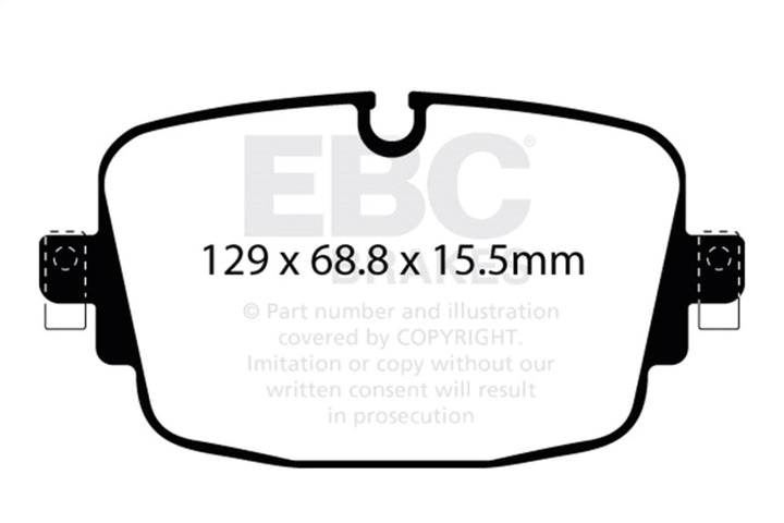 EBC Redstuff Rear Brake Pads - Audi RS6 Avant, RS7 Sportback 2021-2026, view 2