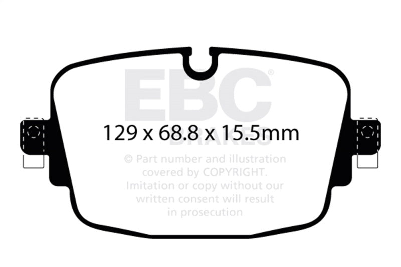 EBC Redstuff Rear Brake Pads - Audi RS6 Avant, RS7 Sportback 2021-2026, view 2