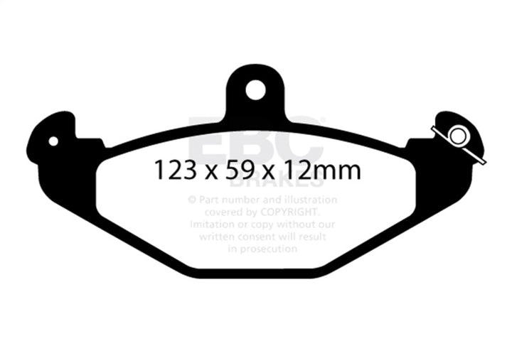 EBC Redstuff Rear Brake Pads - Lotus Elise / Exige / Tesla Roadster 2005-2011, view 3