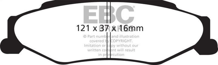 EBC SR-11 Rear Brake Pads - Chevrolet Corvette C5/C6 5.7L/6.0L/6.2L 2001-2013, view 2