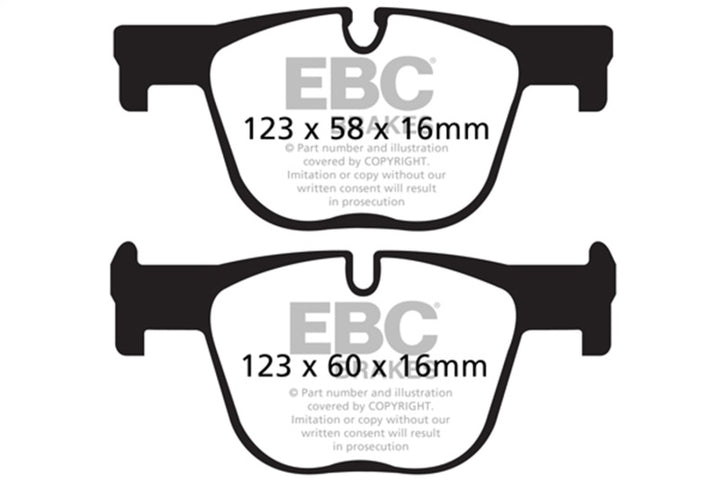 EBC Ultimax2 Rear Brake Pads - BMW 330i 335i 340i 430i 435i 440i 2013-2018, view 2