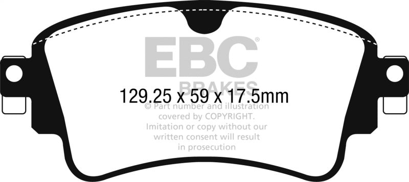 EBC Ultimax2 Rear Brake Pads - Audi A5, A4 2017-2023, view 2