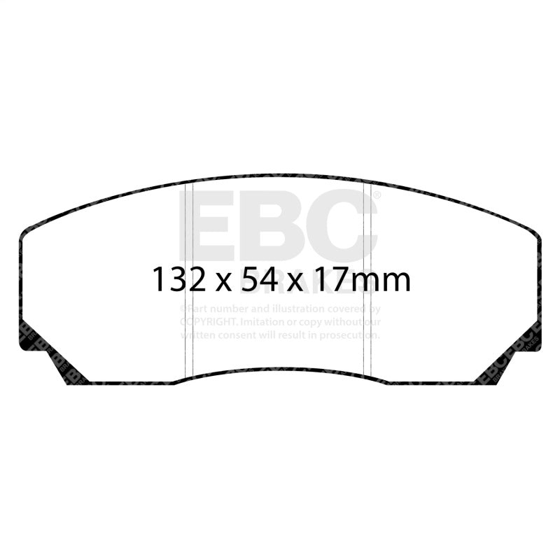 EBC Yellowstuff Front Brake Pads - Ford Fiesta, Aston Martin Virage, Lotus Esprit 1993-2012