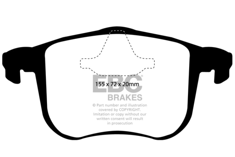 EBC Yellowstuff Front Brake Pads - Saab 9-3 2006-2011
