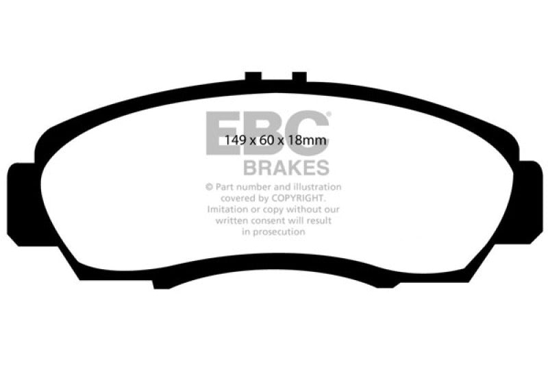 EBC Yellowstuff Front Brake Pads - Honda Accord, Acura CL, TL 1999-2014