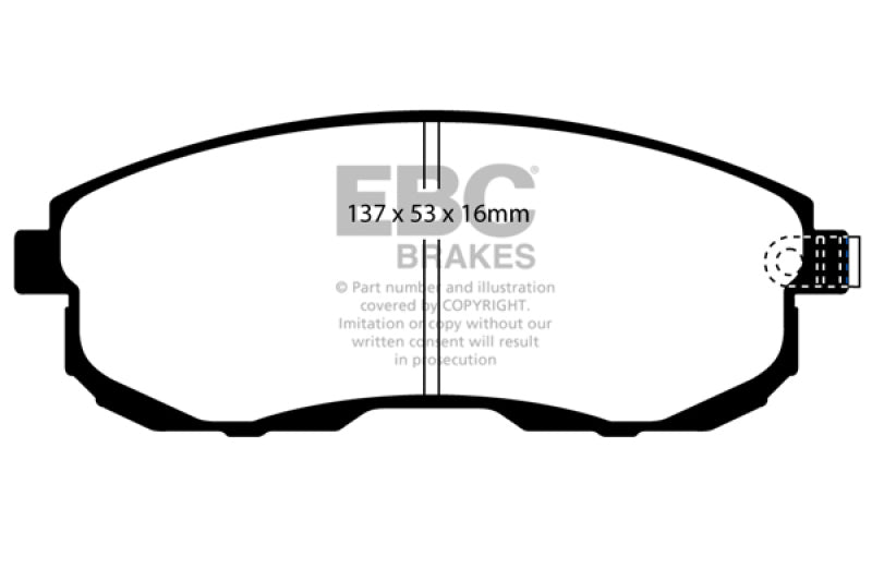 EBC Yellowstuff Front Brake Pads - Nissan Sentra, Altima, Versa 1999-2019