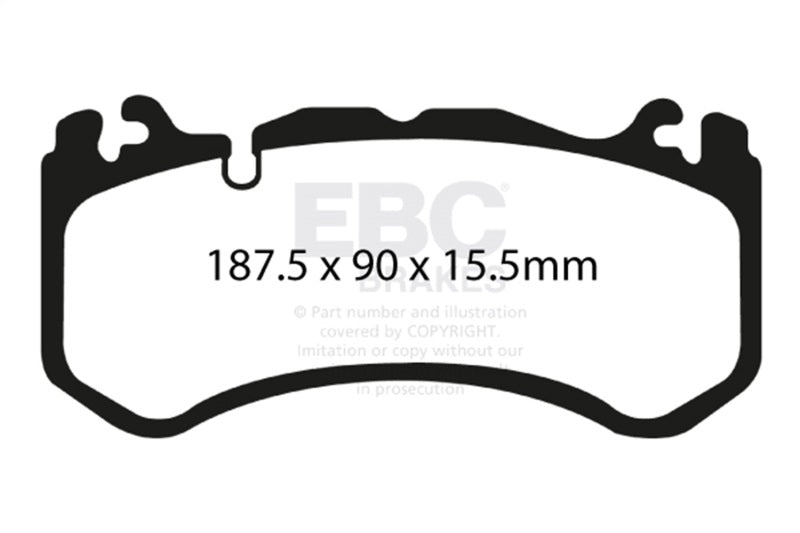 EBC Yellowstuff Front Brake Pads - Mercedes-Benz E63 AMG S, SL65 AMG, Maserati Quattroporte 2006-2023