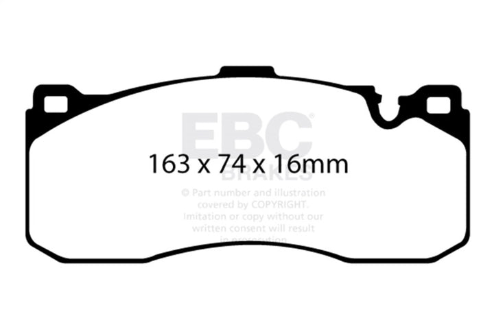EBC Yellowstuff Front Brake Pads - BMW 135i / 135is 2008-2013, view 3