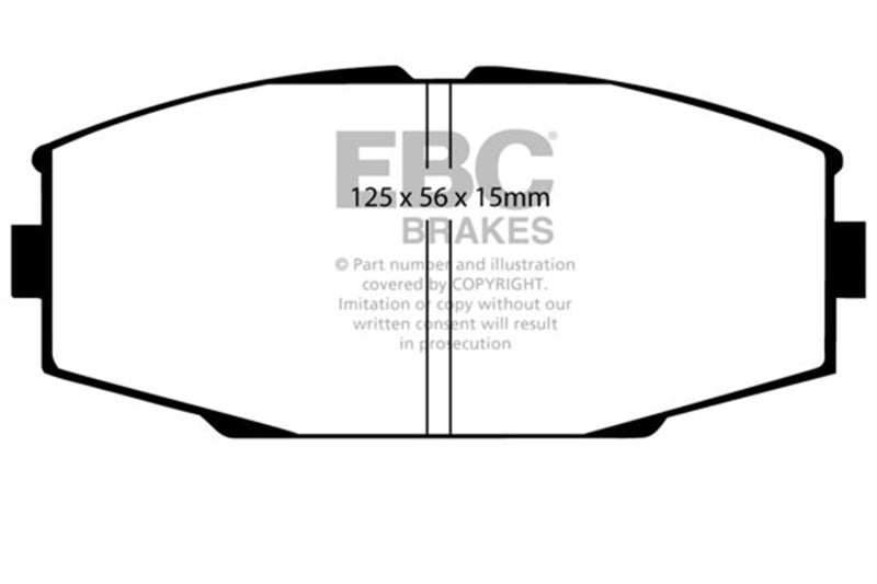 EBC Yellowstuff Front Brake Pads - Toyota Supra 1986-1992, view 3
