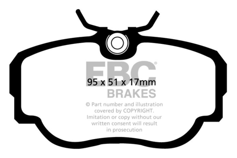 EBC Yellowstuff Front Brake Pads - Saab 900, 9000, BMW 318i 1984-1993