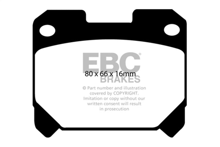 EBC Yellowstuff Rear Brake Pads - Toyota Supra 1993-1998, view 5