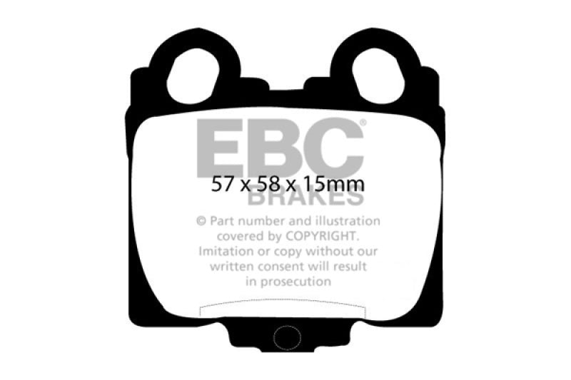 EBC Yellowstuff Rear Brake Pads - Lexus IS300, GS300, GS400 1998-2010