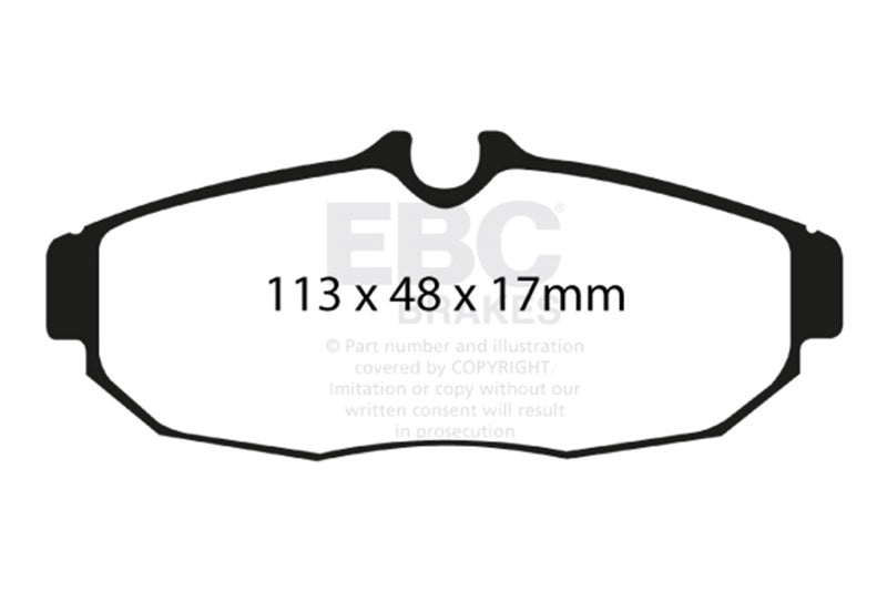 EBC Yellowstuff Rear Brake Pads - Ford Mustang 2005-2012, view 2