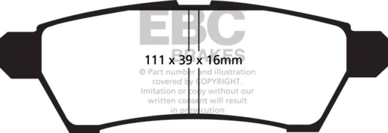 EBC Yellowstuff Rear Brake Pads - Nissan Frontier, Pathfinder, Xterra 2005-2023