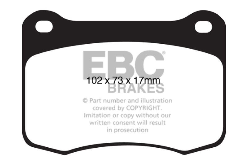 EBC Yellowstuff Rear Brake Pads - Lexus IS F 2008-2014