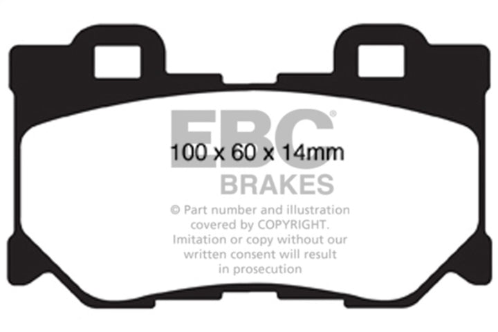 EBC Yellowstuff Rear Brake Pads - Infiniti Q50, Q60, Nissan 370Z 2008-2025