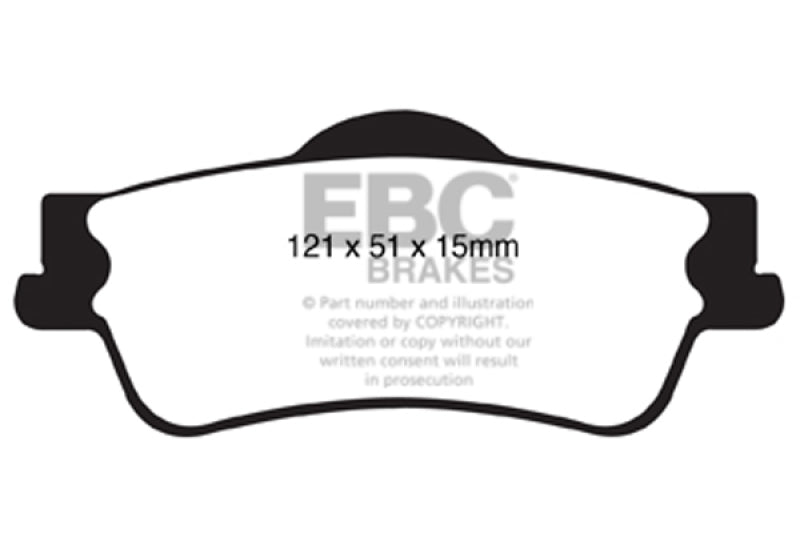 EBC Yellowstuff Rear Brake Pads - Pontiac G8, Chevrolet Caprice, SS 2008-2017