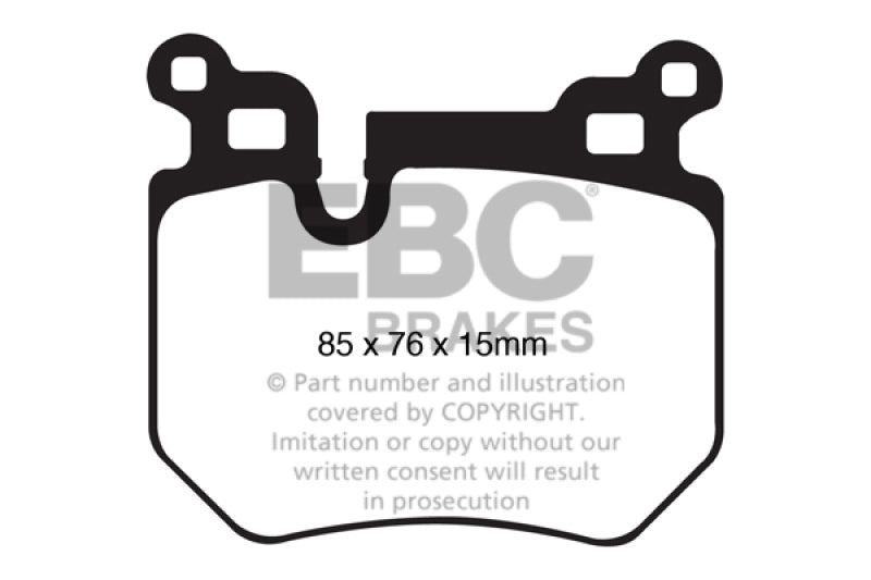 EBC Yellowstuff Rear Brake Pads - BMW 135i, 135is 2008-2013