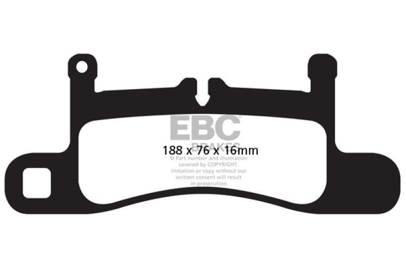 EBC Yellowstuff Rear Brake Pads - Porsche Cayenne, 911, Volkswagen Touareg 2010-2023