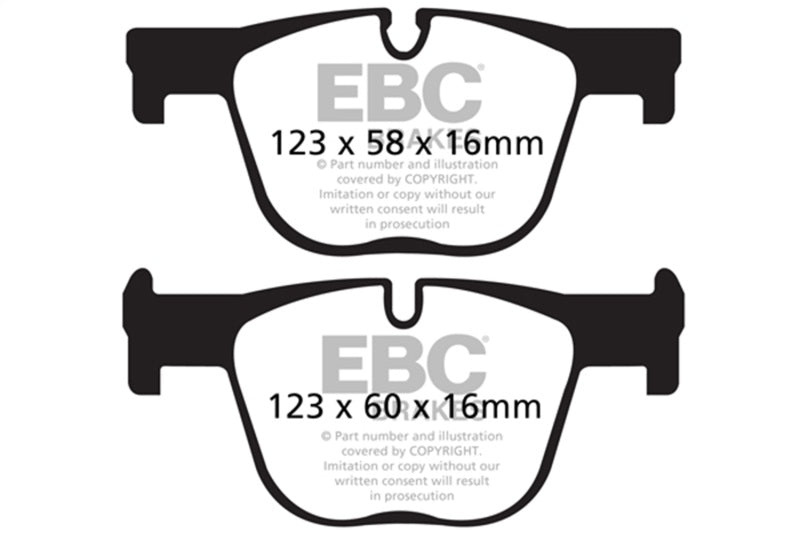 EBC Yellowstuff Rear Brake Pads - BMW 330e, 330i, 330i GT xDrive 2012-2020