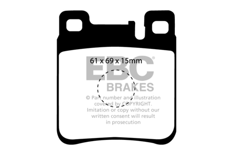EBC Yellowstuff Rear Brake Pads - Chrysler Crossfire, Mercedes-Benz E320, S320 1992-2009