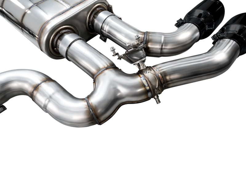 AWE Tuning Axle-Back Exhaust SwitchPath 2020-2025 BMW X3 M/M Comp (F97) AWD Diamond Black Tips