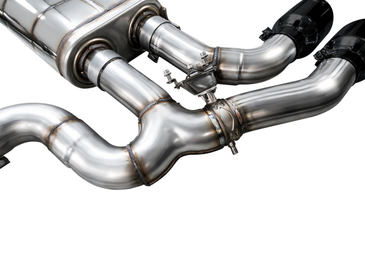 AWE Tuning Axle-Back Exhaust SwitchPath 2020-2025 BMW X3 M/M Comp (F97) AWD Diamond Black Tips